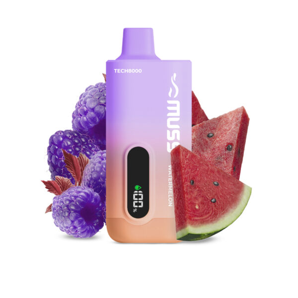 Muss tech8000 0mg/ml raspberry watermelon