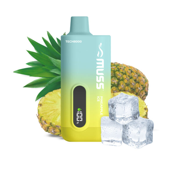 Muss tech8000 0mg/ml pineapple ice