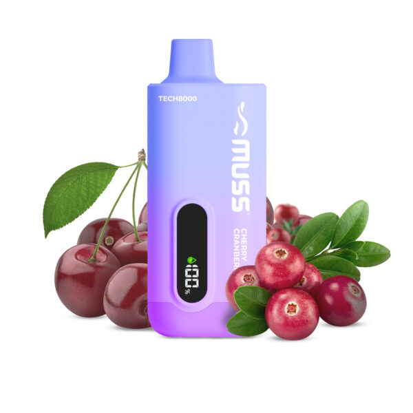 Muss tech8000 0mg/ml cherry cranberry
